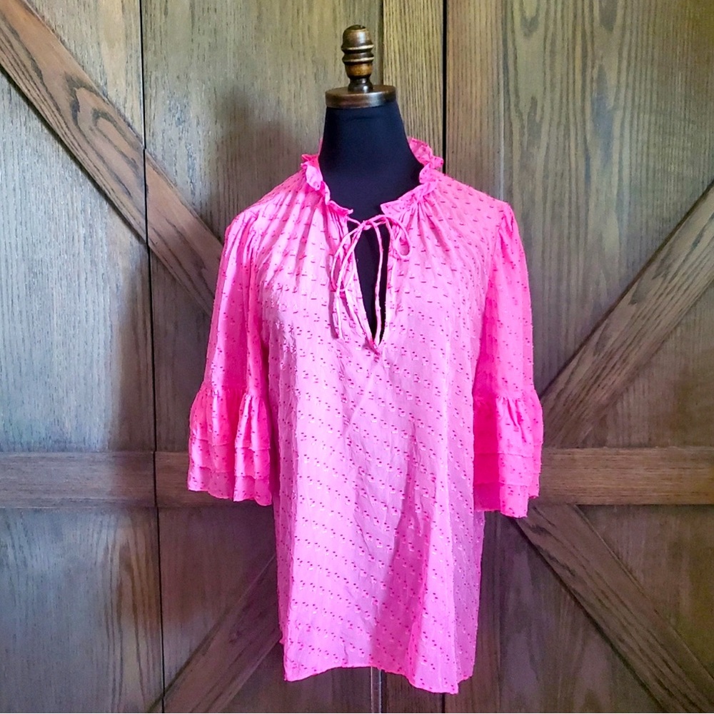 Alice and Olivia hot pink top
